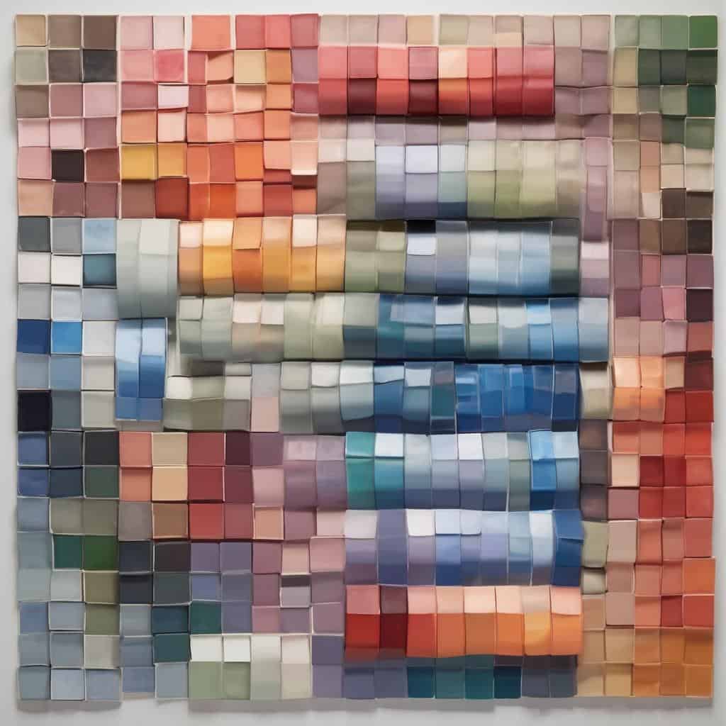 χρώματα σε τετράγωνα, αφηρημένη τέχνη, σύγχρονος διάκοσμος, πολυχρωμία, αρμονία χρωμάτων.