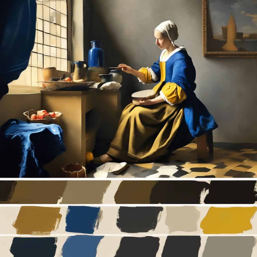 Παραδοσιακή γυναίκα σε εικονογραφία με ζωή και ρυθμό, εμπνευσμένη από το Χάος της Μορφής, στο πλαίσιο της τέχνης και της ιστορίας.